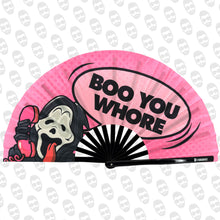Load image into Gallery viewer, Boo You Whore Ghostie UV Fan