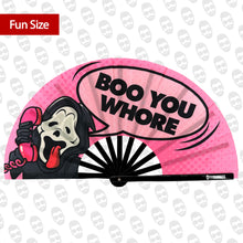 Load image into Gallery viewer, Boo You Whore Ghostie UV Fan