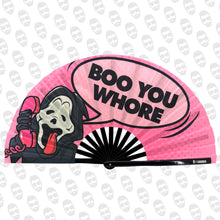 Load image into Gallery viewer, Boo You Whore Ghostie UV Fan