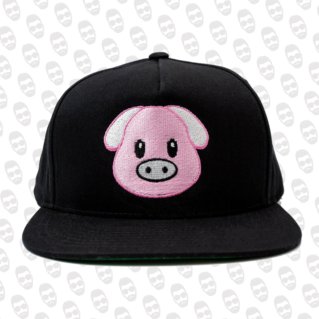 Pig Emoji Snapback Hat