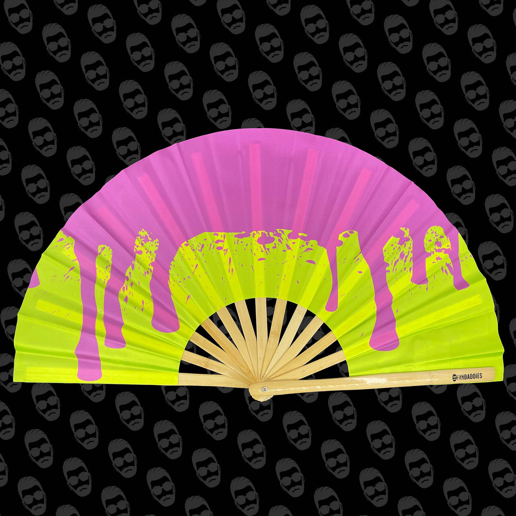 Yellow and Pink Paint Drip UV Fan