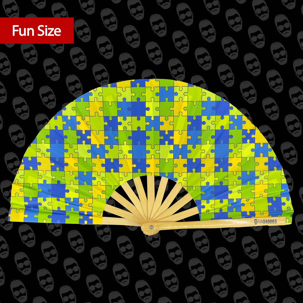 Puzzle Pieces UV Fan
